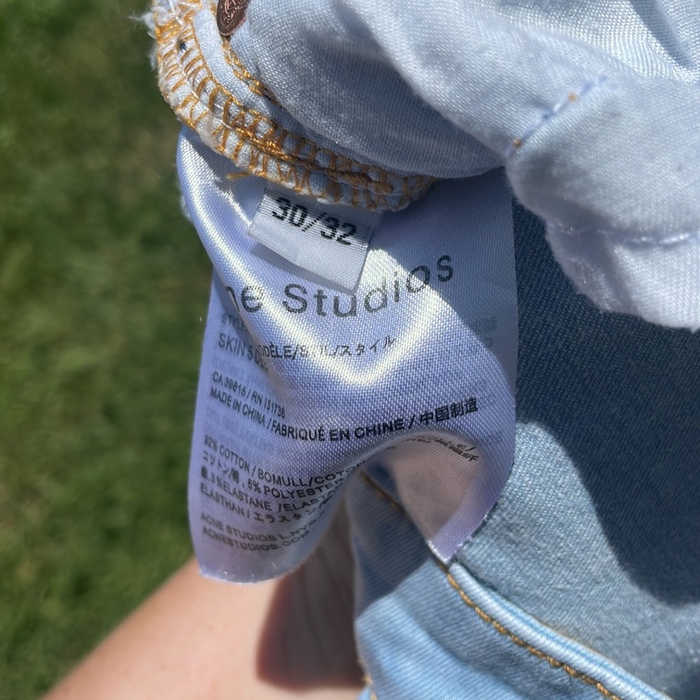 Acne Skinny Jeans in Light Blue Wash - Picture 5 of 7